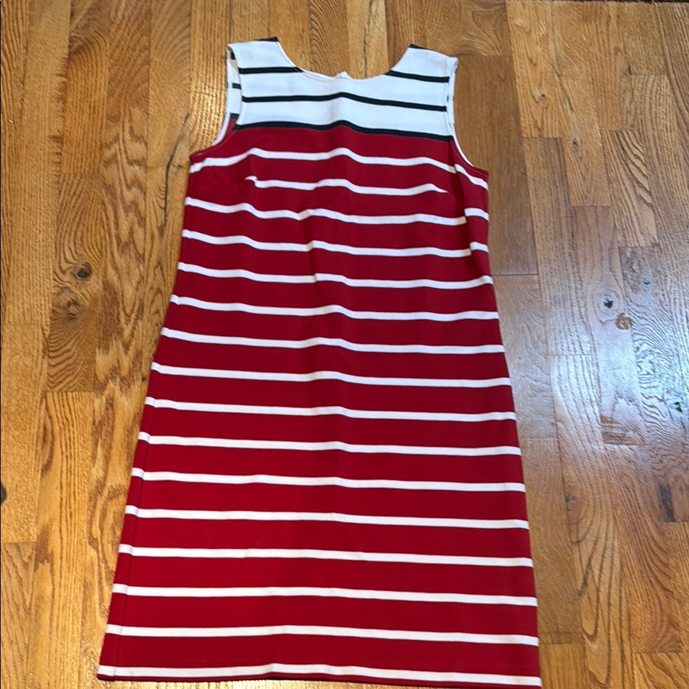 Brooks Brothers red white and blue stripe tank dress size 6